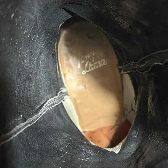 Tony Lama Vintage Black Leather Snake Cowboy Boots - Picture 13 of 17